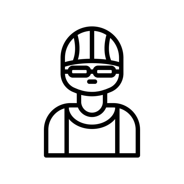 游泳运动员运动线条图标图片下载