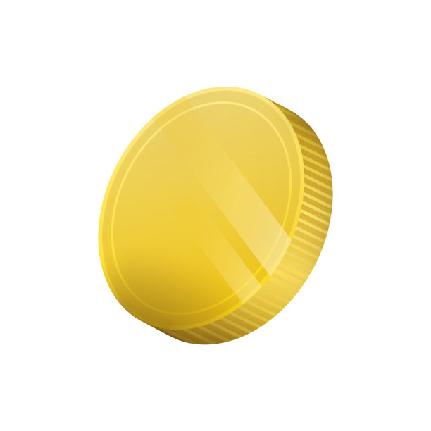 3d黄金硬币孤立在白色背景图片下载