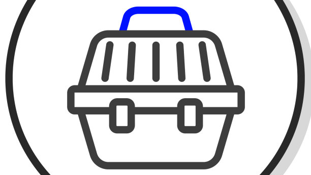 线宠物携带箱图标孤立在白色图片下载