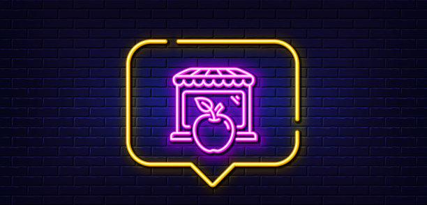 市场上有苹果线批发店标志图标图片下载