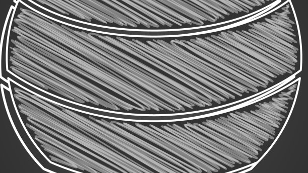 粉笔健身球图标孤立在黑色图片下载