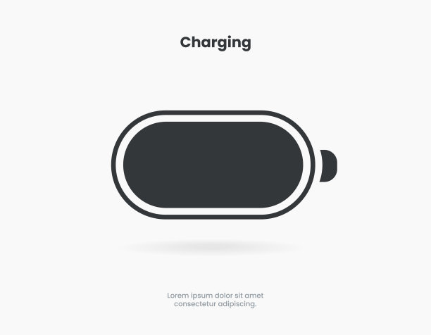 平板手机界面图标。电源，手机app, UI UX，操作系统的全电池符号。图片下载