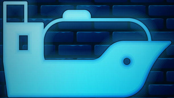 发光的霓虹灯油轮图标孤立上图片下载