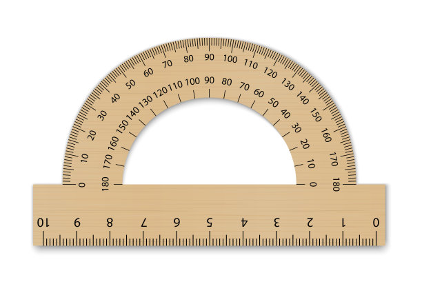 木制量角器图片下载