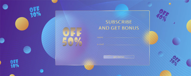 玻璃射效果。一套透明磨砂丙烯酸按钮和加载酒吧。蓝色黄色渐变圆圈在紫罗兰色背景。逼真的玻璃形态哑光有机玻璃形状。向量图片下载