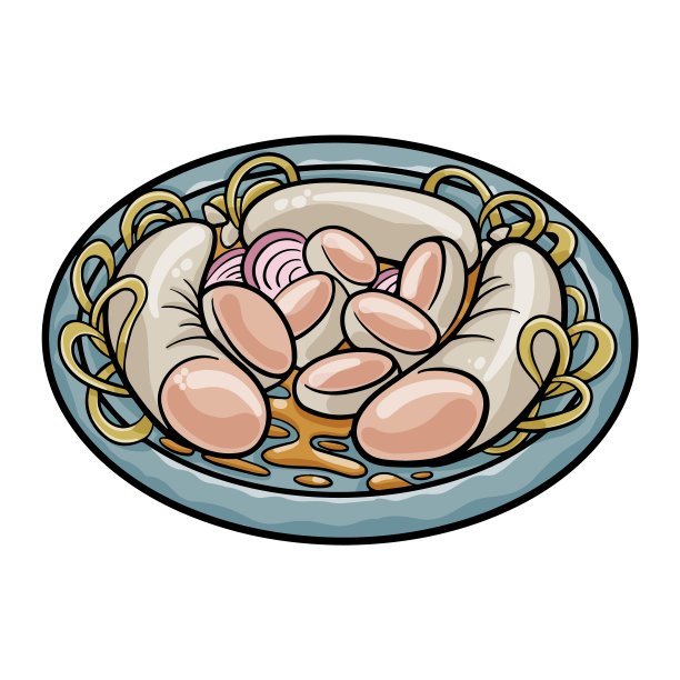 白香肠，碎牛肉和猪肉图片下载