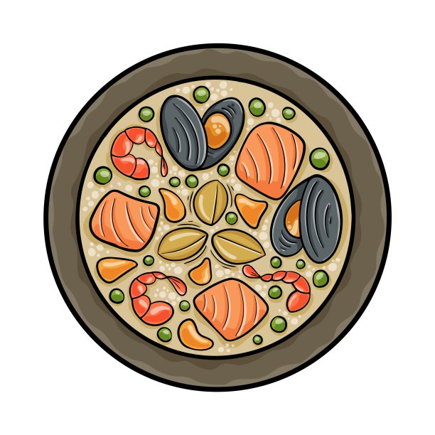 Waterzooi。奶油汤与海鲜和蔬菜的特写。白色bakcground图片下载