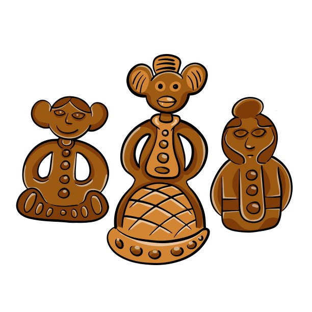 传统的荷兰投机饼干白底图片下载