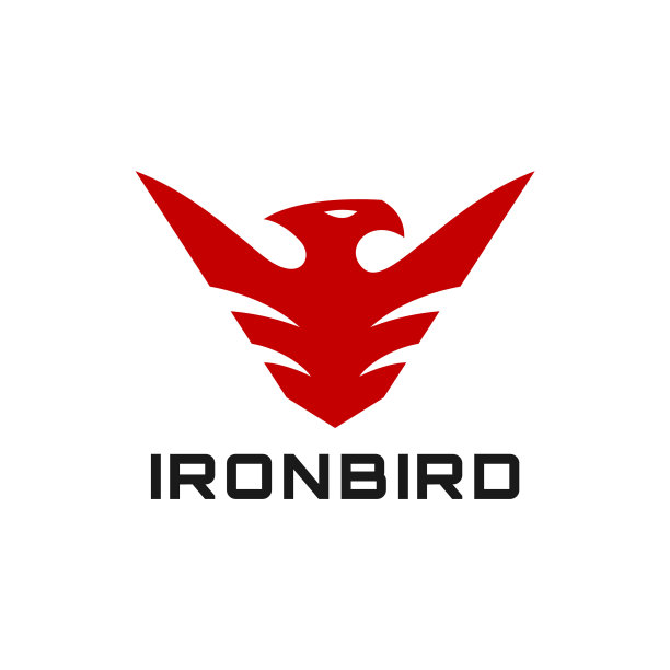 简单有力的铁鸟标志设计图片下载