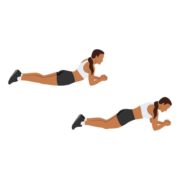 做腹桥运动的女人图片下载