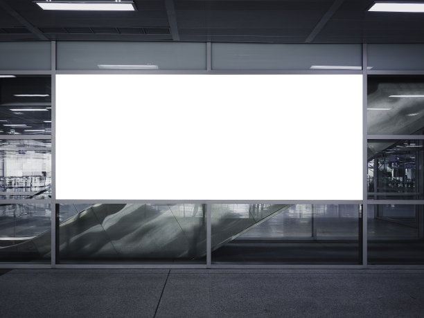 旗帜灯箱数码屏媒体广告室内建筑图片下载