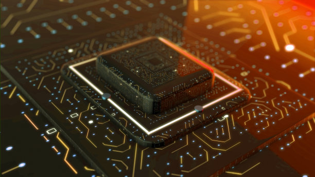 3D电路板背景-计算机，数据，技术，连接线路图片下载