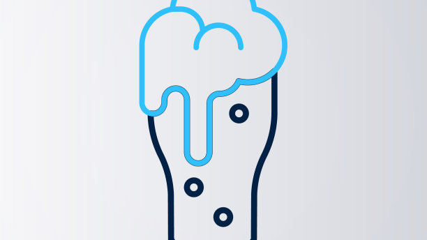 线条玻璃啤酒图标孤立在白色图片下载