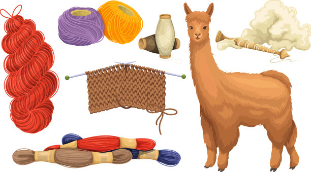 羊毛针织概念套装图片下载