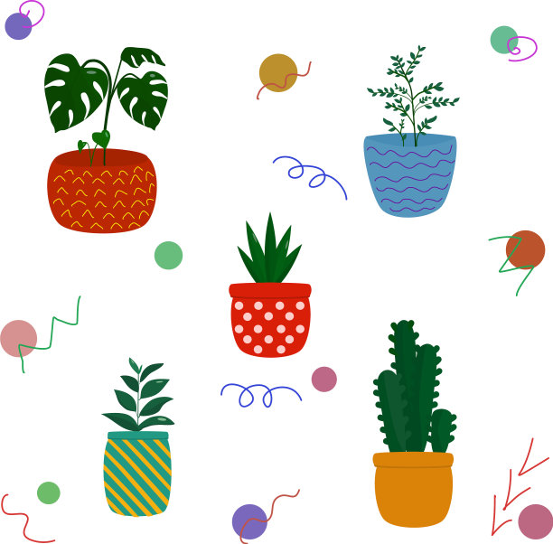 一套不同的盆栽图片下载