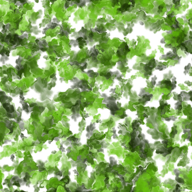 抽象混乱的绿色笔触在白色背景。油画质地。无缝模式。图片下载