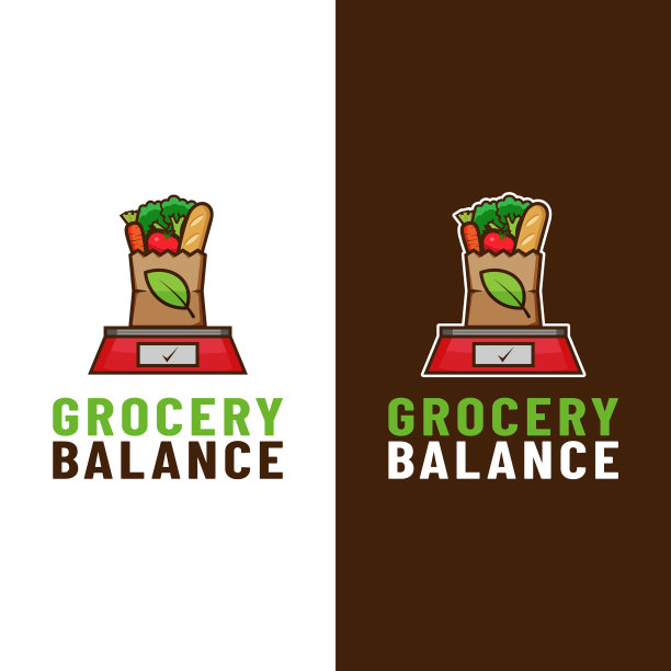 食品店纸袋上的标配设计图片下载