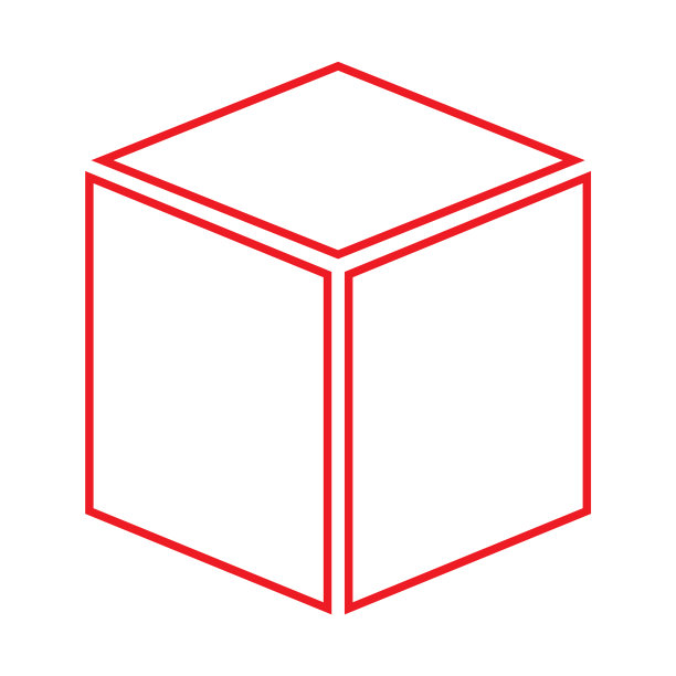 红色的三维或三维立方体图片下载