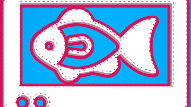 白鱼探测器回声测深图标孤立图片下载