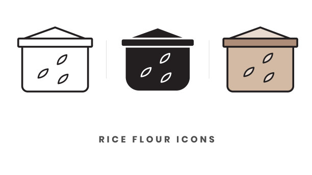 米粉图标。在线条艺术，轮廓，固体，彩色风格。用于网站设计，移动应用程序，软件图片下载