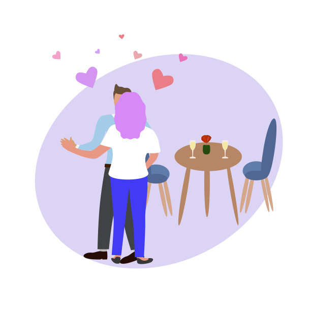 一对白人异性恋夫妇在餐厅跳舞。爱和关系图片下载