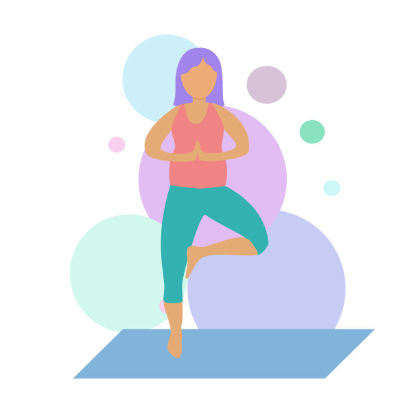 白色丰满的或怀孕的女孩练习瑜伽，站在树状(伏立沙娜)图片下载