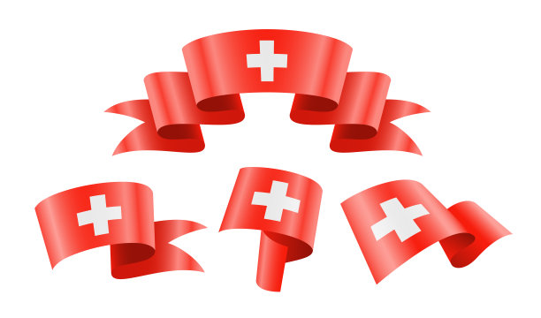 瑞士-飘扬的国家国旗的集合。图片下载