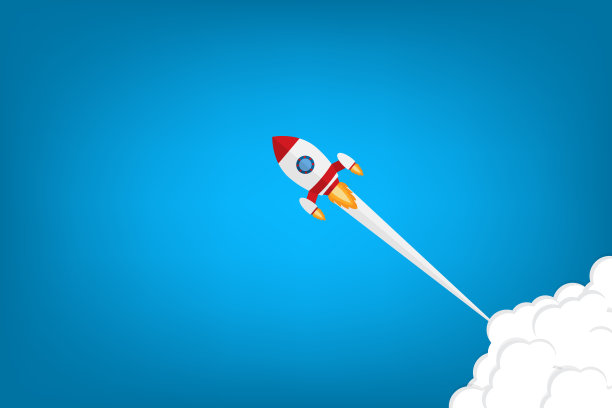 火箭插图及创业复制空间。-火箭图形还代表了勇气、进取、自信、信念、无畏、大胆、图片下载