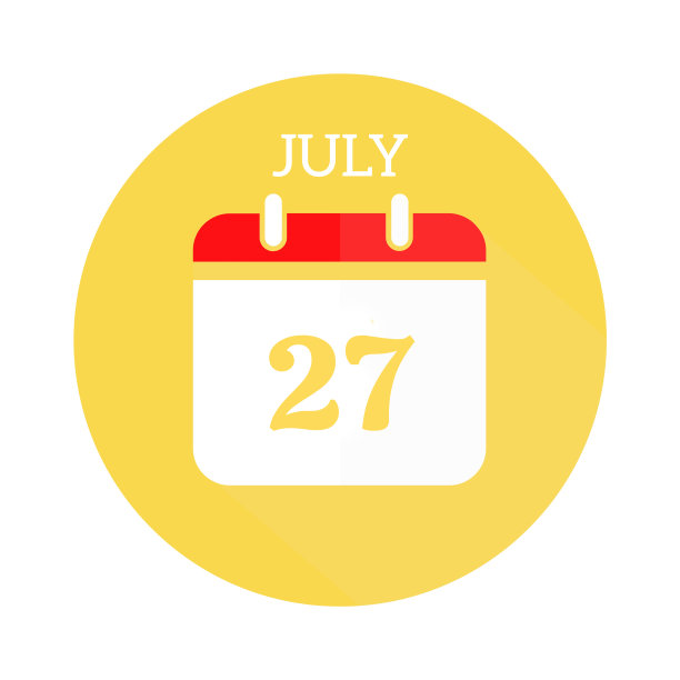 7月27日日历平面图标图片下载