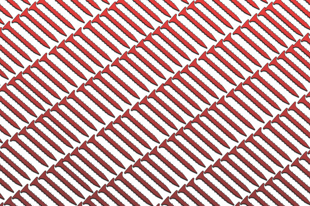 红色螺丝说明施工材料对角线图案图片下载