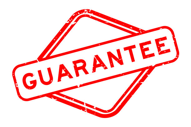 白色背景上的垃圾红色保证字橡胶印章图片下载