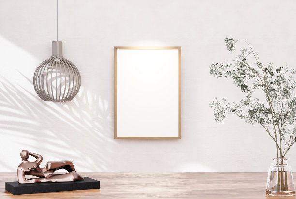 空房间相框与墙壁油漆，室内背景图像。图片下载