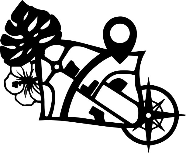 地图矢量剪辑艺术，黑色和白色图片下载