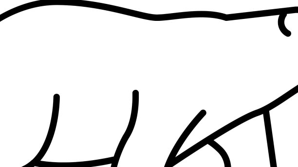 北极熊线图标图片下载