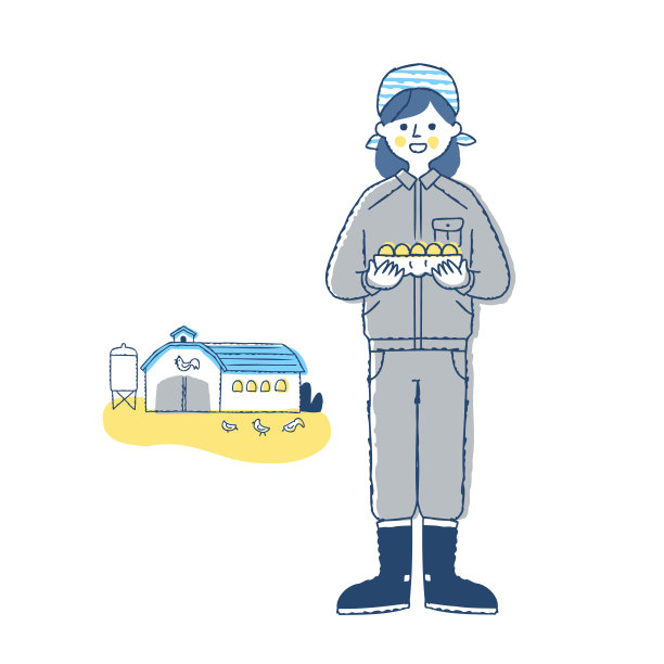 饲养鸡蛋的女性家禽农民和一个家禽农场图片下载