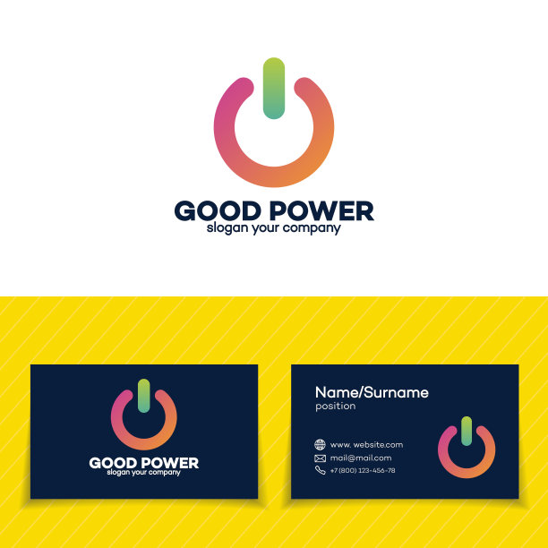 权徽集现代多彩风格设计模板图片下载