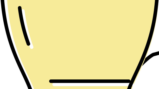 茶杯与盘子颜色图标图片下载