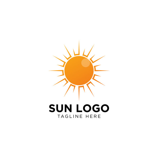 太阳标志和图标设计模板图片下载