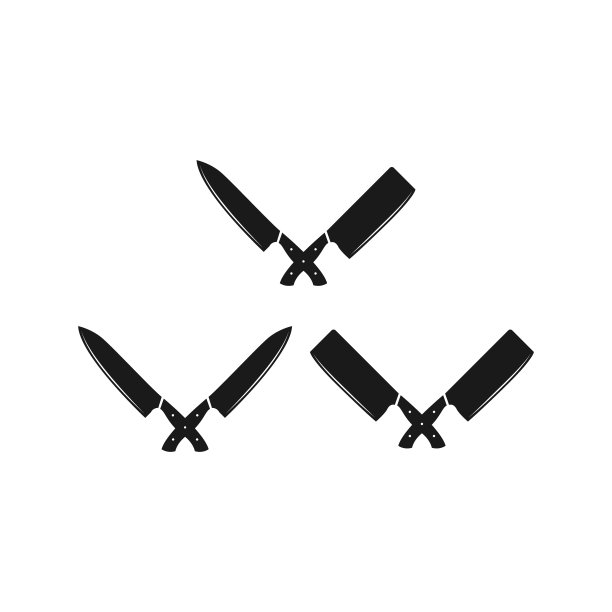 复古复古的切刀十字标志屠夫图片下载