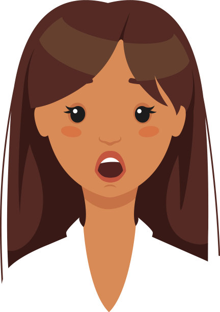 深色皮肤的办公室女性角色白衣脸图片下载