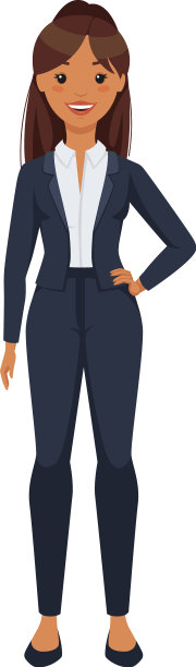 扎马尾辫的办公室女性形象图片下载