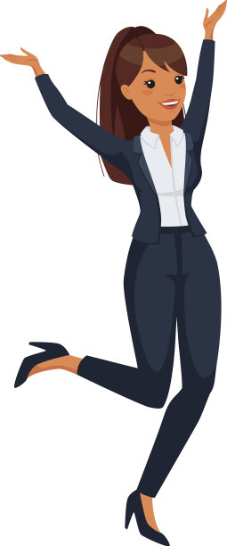 扎马尾辫的办公室女性形象图片下载