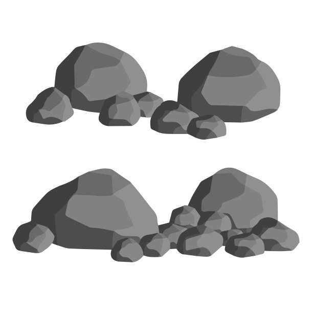 一套灰色花岗岩石头图片下载