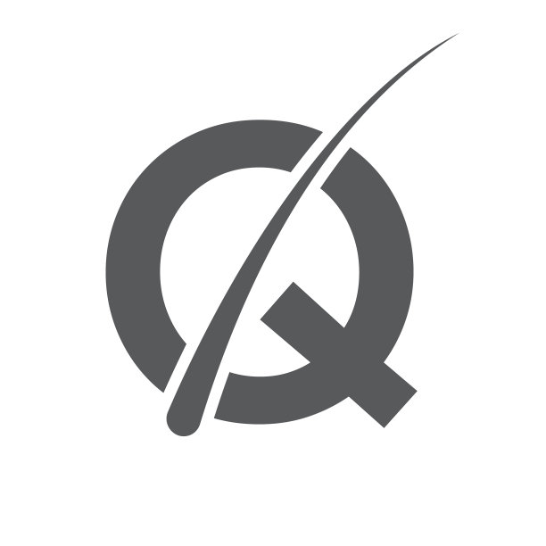头发处理标志上的q字母模板图片下载