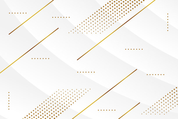 现代白色背景设计与半色调圆和对角线元素在黄金梯度颜色图片下载