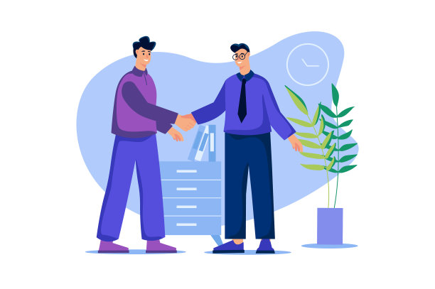 扁平化设计中的业务流程web概念图片下载