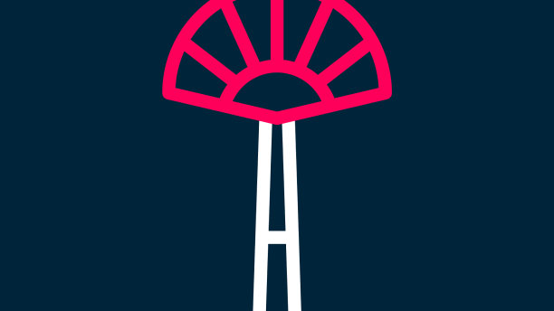 线埃及球迷图标孤立的蓝色背景图片下载