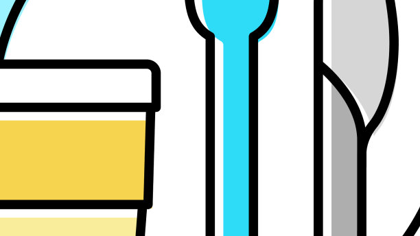 餐具塑料彩色图标图片下载