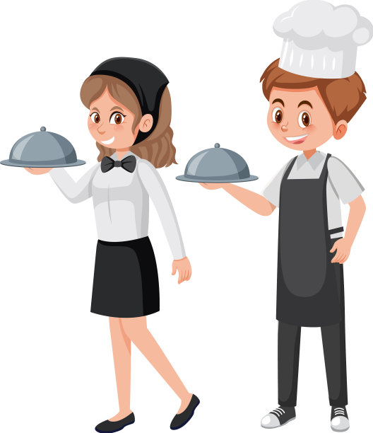 提供食物的服务员图片下载