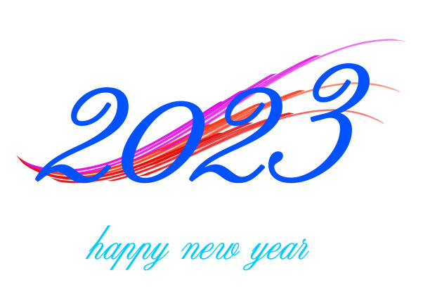 2023七彩新年快乐图片下载